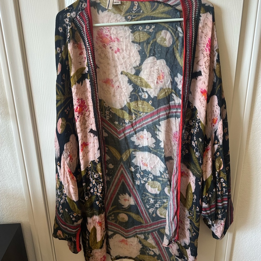 Floral Patterned Kimono Cardigan by Anthro